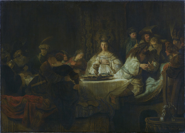 Das Gemälde von Rembrandt „Simson, an der Hochzeitstafel das Rätsel aufgebend" der Gemäldegalerie Dresden war im Zweiten Weltkrieg im Schloss Weesenstein ausgelagert. Foto: Staatliche Kunstsammlungen Dresden, Bildstelle Das Gemälde von Rembrandt „Simson, an der Hochzeitstafel das Rätsel aufgebend" der Gemäldegalerie Dresden war im Zweiten Weltkrieg im Schloss Weesenstein ausgelagert. Foto: Staatliche Kunstsammlungen Dresden, Bildstelle